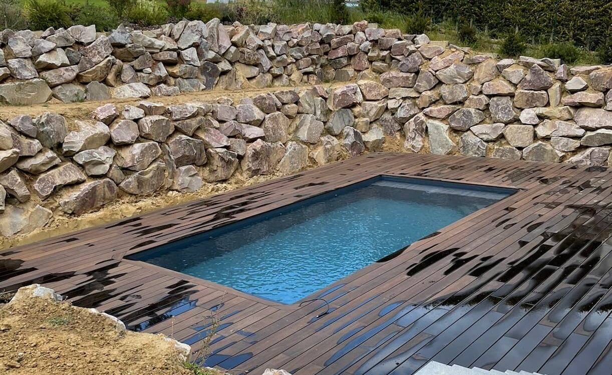 Travaux de terrassement avec pose de piscines et terrasses autour de Strasbourg près de Sélestat Wittenheim